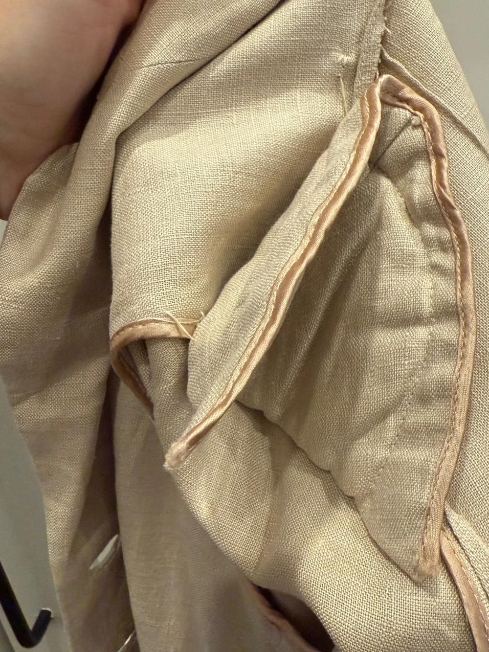 Vintage 1940s 1950s Mid-century Henry Rosenfeld Tailored Linen Blazer Beige
